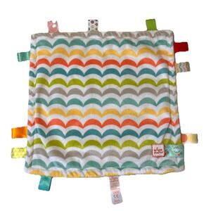 TAGGIES Lovey Baby Squares Security Blanket Tabs Blue Bright‎ Starts